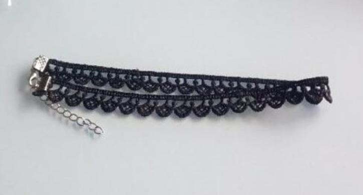 Náhrdelník choker ozdobný černý (BD842)