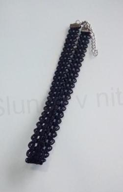 Náhrdelník choker černý krajkový (BD841)