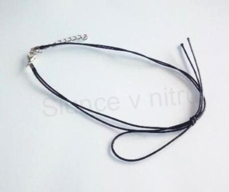 Náhrdelník choker provázkový s mašlí (BD850)
