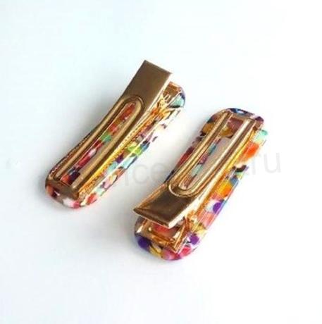 Velká acetátová sponka do vlasů barevná (H551)