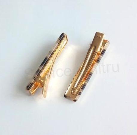 Střední acetátová sponka do vlasů barevná leopard (H552)