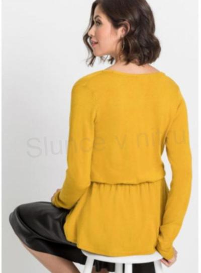 Dámský svetr s hlubokým výstřihem velikost XS (K462)