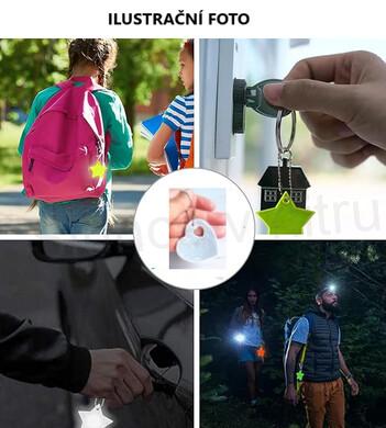 Klíčenka reflexní, fosforové srdce bílé (E888)