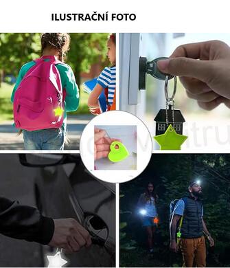 Klíčenka reflexní, fosforové srdce žluté (E894)