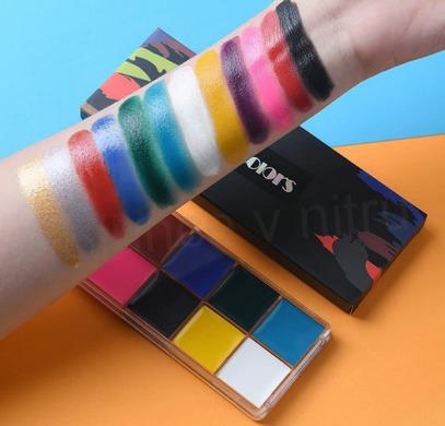 Barvy na obličej a tělo 12 barev - paletka (E906)