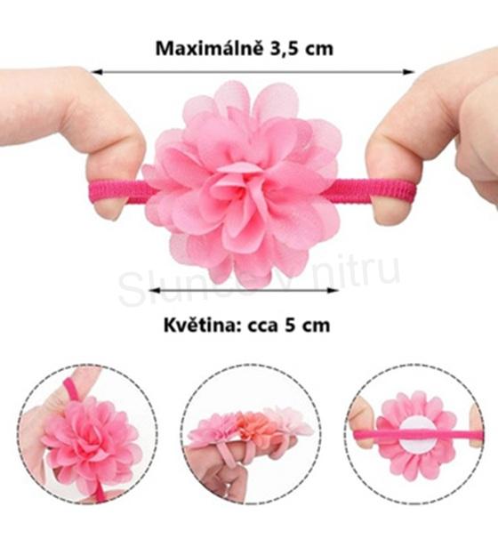 Gumička do vlasů s kytičkou modrá Tmavá (H565)