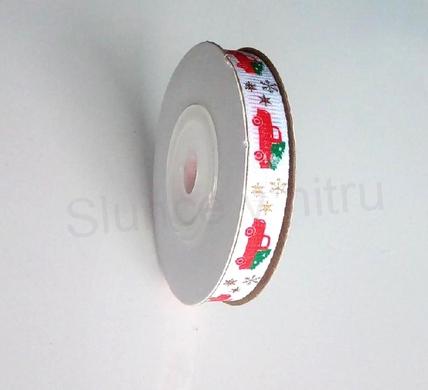 Vánoční saténová stuha, dárková stuha 9,5 m, šíře 10 mm (N151)