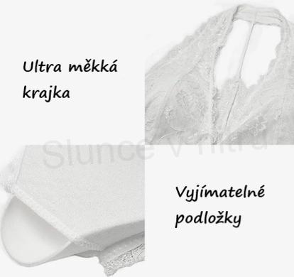 Dámská krajková květinová podprsenka Crop Top velikost L (K469)