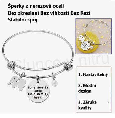 Nerezový náramek s ozdobami na ruku (BC577)