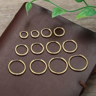 Kreolské náušnice, kruhy z chirurgické oceli 8 mm (BB812)