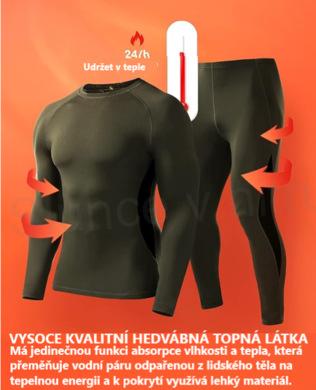 Pánské prodyšné měkké termoprádlo set vel. M (K487)