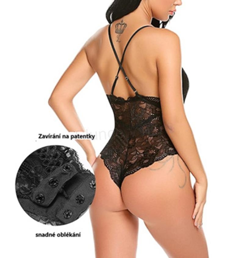 Dámské jednodílné spodní krajkové prádlo vel. XL (K499)