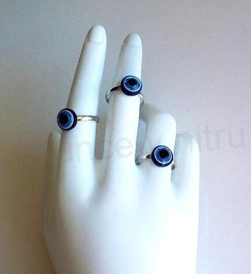 Nastavitelný prsten modré oko - 10 mm (BP430)