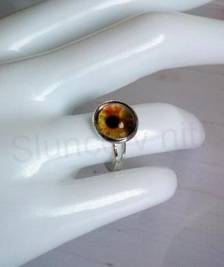 Nastavitelný prsten hnědožluté oko - 10 mm (BP438)