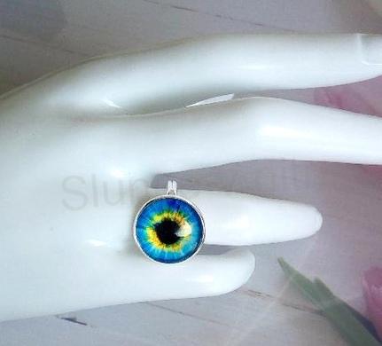 Nastavitelný prsten modrožluté oko - 18 mm (BP439)