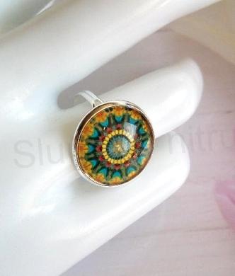 Nastavitelný prsten mandala - 18 mm (BP448)