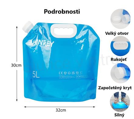 Skládací kanystr na vodu 5l přenosný vak na pitnou vodu (L48)