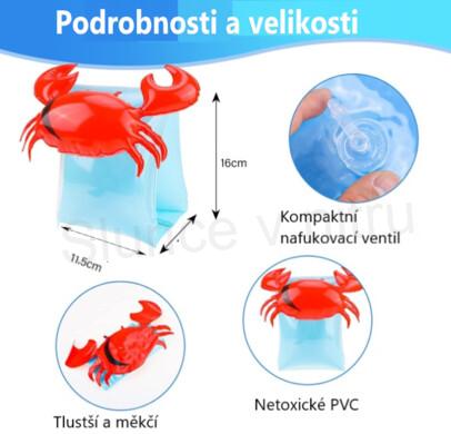 Nafukovací rukávky do vody 3D Krab- vel.28 x 20 cm (D935)