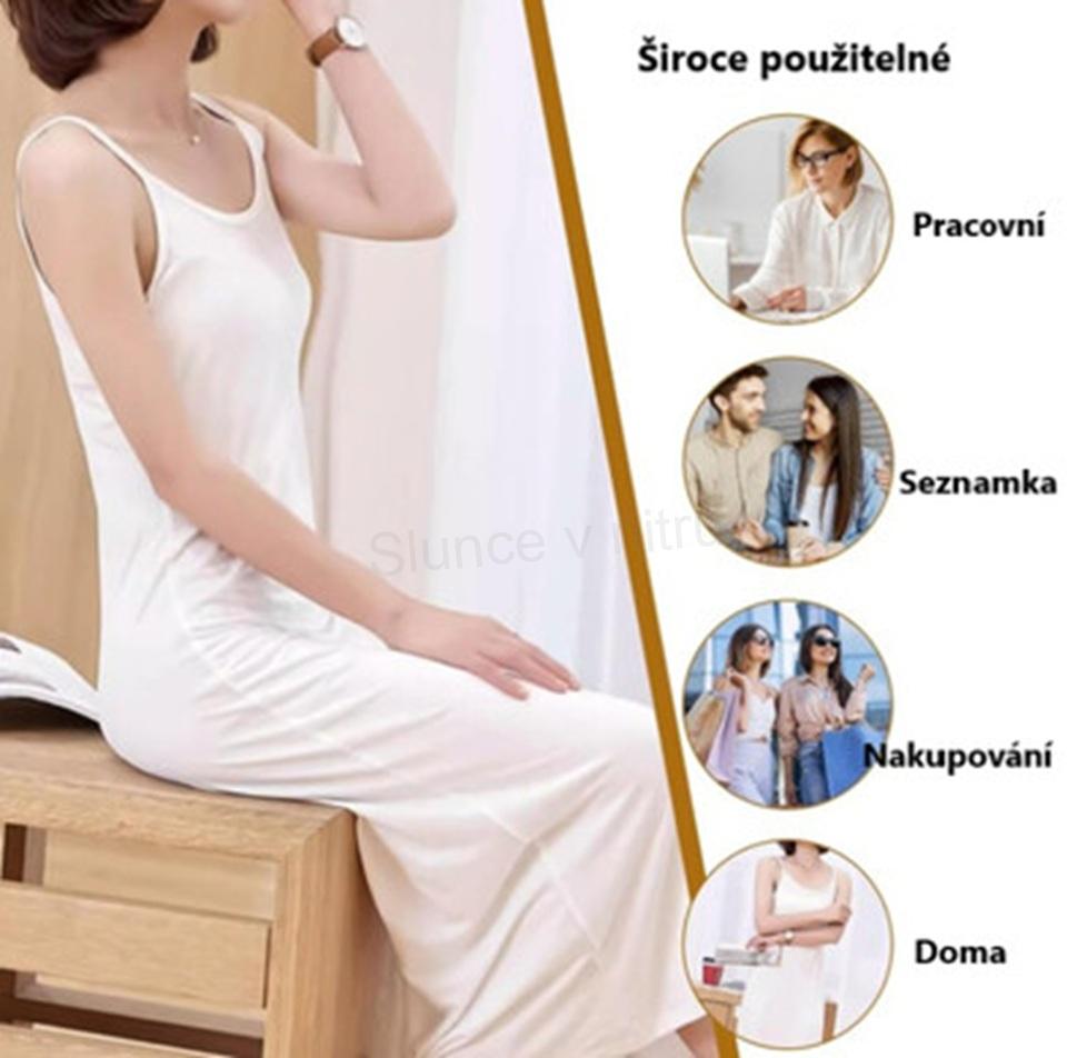 Dlouhá noční košilka / letní negliže – bílé dámské šaty, velikost L (K520)