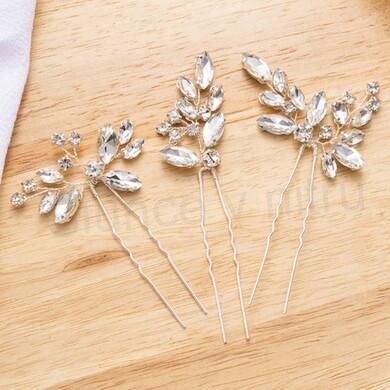 Svatební květinové sponky do vlasů 3 kusy (H613)