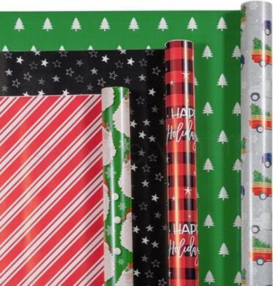 Oboustranný balicí papír, vánoční fólie 5 m číslo 1 (E986)