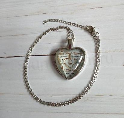 Náhrdelník srdce s andělskými křídly (BD885)