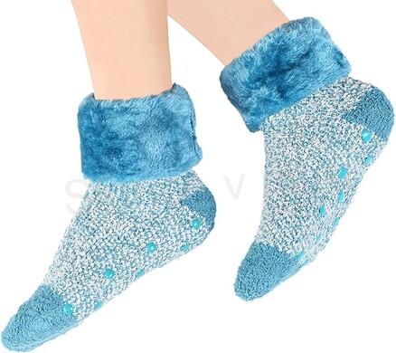 Dámské plyšové ponožky levandulové aroma velikost 36 - 42 (K557)