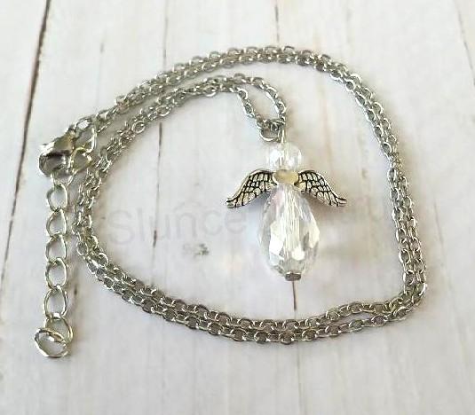 Řetízková souprava, sada anděl, andílek swarovski elements (BS137)