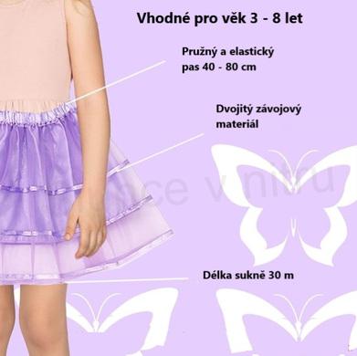 Dětský kostým víla motýlí křídla věk 3 až 8 let (W248)