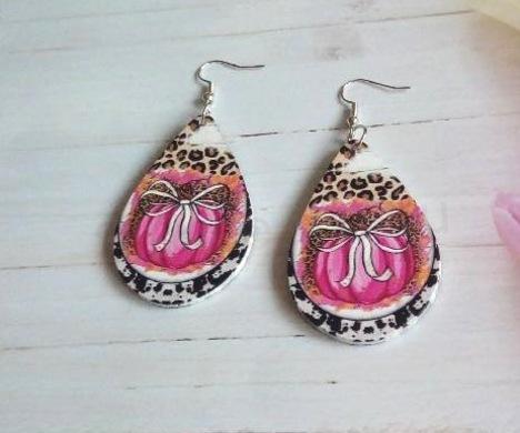 Dlouhé oboustranné visací náušnice barevné (BB864)