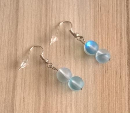 Minerální naušnice měsiční kámen (X1890)