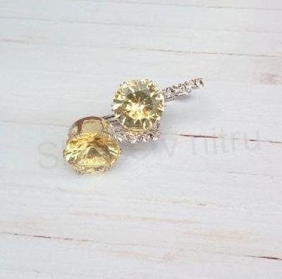 Platinové náušnice se zirkony (BB868)