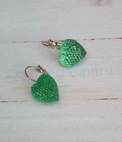 Platinové náušnice srdce s kamínky (BB874)