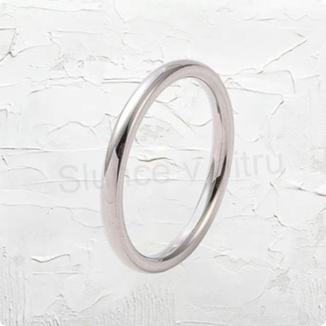 Prsten z nerezové oceli v platinové barvě, velikost 55 (BP101)