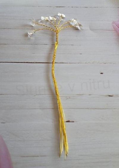 Větvička na strom štěstí křišťál 16 cm (VAN27)
