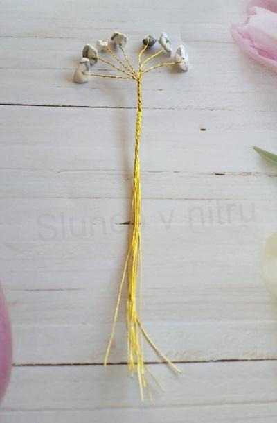 Větvička na strom štěstí magnezit 16 cm (VAN28)
