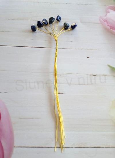 Větvička na strom štěstí lapis lazuli 16 cm (VAN29)