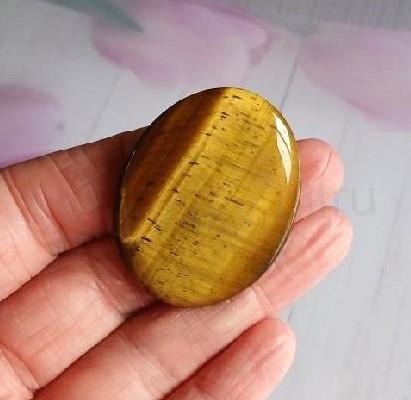 Minerální masažní kámen, miska, hmatka tygří oko 17 g (X1959)