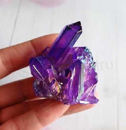 Aqua aura křišťál 79 g galvanicky pokovený (X1962)