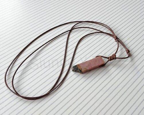 Rodonitový náhrdelník na nastavitelné šňůrce (X2011)