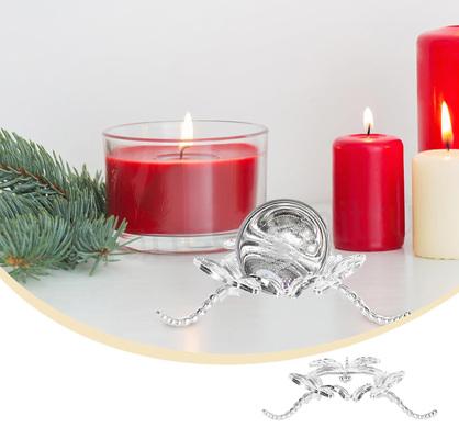 Kovový podstavec vážky na křišťálové koule platinový (AE52)