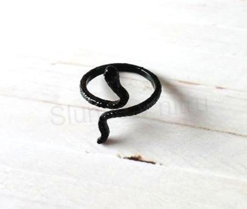 Hadí černý prsten velikost 56 (BP522)