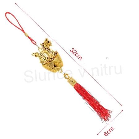 Závěsná dekorace draka pro štěstí feng shui (E1008)