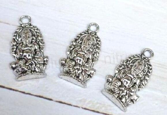 Přívěsek hinduistického sloního boha Ganéši - 26,5 x 12,8 mm (AA347)