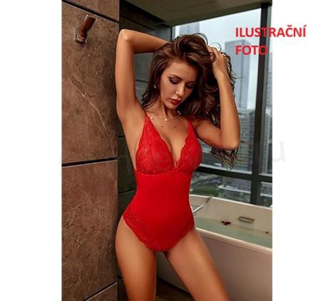 Dámské spodní krajkové body, prádlo tmavě červené velikost XL (K619)