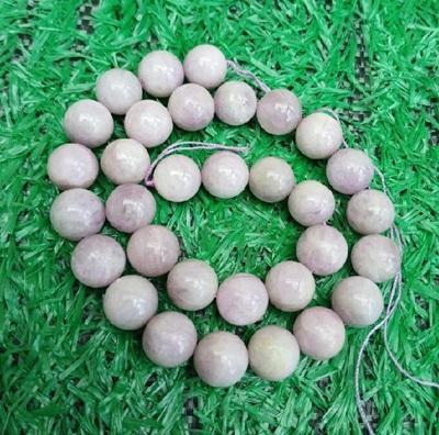 Přírodní kunzit, spodumen kulička 12,2 - 12,6 mm (X2077)