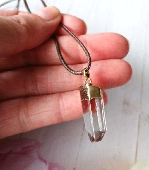 Náhrdelník pokovený křišťál špice 4,7 g (Brazílie) (X2090)