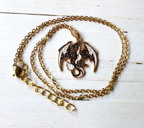 Náhrdelník smaltovaný drak charizard - nerez ocel (BD958)