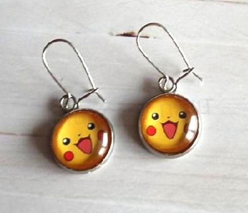 Drobné náušnice Pokemon, Pikachu (BB903)