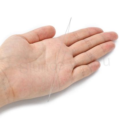 Skládací jehla na korálky z nerezové oceli s okem 8,8 cm (N157)